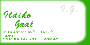 ildiko gaal business card